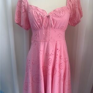 Pink Eyelet Dress